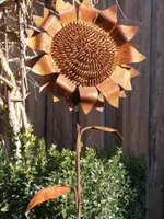 Edelrost Gartenstecker Sonnenblume