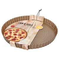BIRKMANN große Quiche- und Tarteform, Ø 30 x H 3 cm, bronzefarbener Kohlenstoffstahl, mit Antihaftbeschich