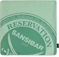 Sansibar Kissenbezug "Reservation Design" Kissenhülle, 45x45 cm, 100% Baumwolle, light green