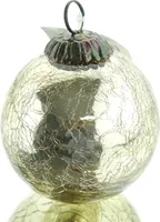 Weihnachtskugel Craquelé Optik Goldfarben Ø 7,5 cm - Glas