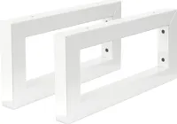 ML-Design 2er Set Wandkonsole für Waschtisch, 30x15 cm, Weiß, aus Stahl