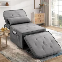 Rozkładana sofa z poduszkami, wielofunkcyjna regulowana leżanka 4 w 1 dla gości i składana wielofunkcyjna otomana, składane łóżko