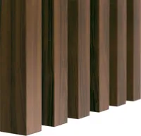 LAMEO MDF-Latten Moderne Wanddekoration | STANDARD Lamellen aus MDF | WALNUSS | 3x4cm | Set 12 Stück