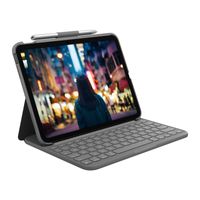 Logitech Slim Folio for iPad (10th gen) - Bluetooth Tastatur Case - grau