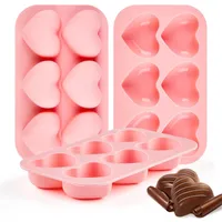 3 Stück Silikon Backform, 3D Herzform Schokolade Bar Silikon Kuchenform, Pralinenform Silikon, Tortenform Eiswürfel Brotform Schokoladenform