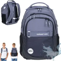 Schulrucksack Elephant Hero Signature Rucksack Jungen Schultasche backpack Schulranzen  Schulmappe Schule Tasche 13047 Color Block Schwarz Anthrazit