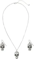 Schädelkette mit Ohrringen