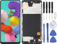 Für Samsung Galaxy A51 A515F Display Full OLED LCD mit Rahmen Einheit Touch Ersatzteil Reparatur Schwarz