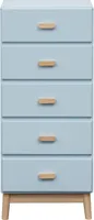 Rebecca Mobili Kommode Kuro 115x50x40 MDF Holz Hellblau Braun Skandinavisch