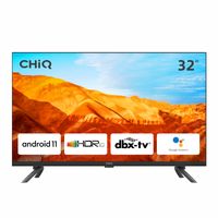 CHiQ L32G7LX 32-Zoll Smart TV(2022), Android TV, mit HDR10, dbx-tv，Quad-Core CPU, 2,4/5G Wi-Fi, Bluetooth5.0, rahmenloses Design, Google Assistant, Netflix, YouTube, Prime Video, Google play, HDMI/USB