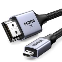 Micro HDMI - HDMI 2.1 8K adaptér 2m Ugreen HD164 - grau