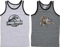 Jurassic World kamizelka podkoszulek 2-pak 100% bawełna bielizna dla chłopców 122/128 cm