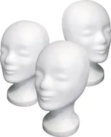 3 x FP Styroporkopf Standard weiß - TOP Markenqualität