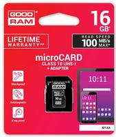 GOODRAM microSDHC           16GB Class 10 UHS-I + adapter