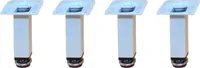 HOOZ 4er Set Möbelfuß weiß 10cm - höhenverstellbar