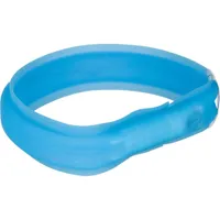 Trixie Flash Leuchtband USB - extra breit - blau / 50 cm