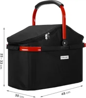 Kühlkorb Isolier Einkaufskorb 25 L schwarz rot - Schwarz-Rot