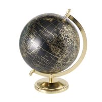 Dekoaufsteller Globe Globus Standfuß H31cm Papier Eisen Kunstharz