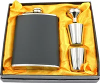 Edelstahl Flachmann-Set Geschenkbox 210ml Taschenflachmann Taschenflasche Flachmann 7oz