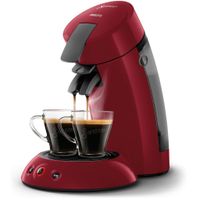 Philips Senseo® Orginal Kaffee Pad Maschine mit Crema Plus und Kaffee Boost Technologie, Rot (HD6553/80)