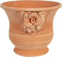 Topf terracotta 30x30x25 cm, Vase aus ton, Vasen deko