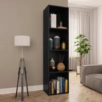 vidaXL Skříňka na knihy/TV černá 36x30x143 cm Dřevěný materiál