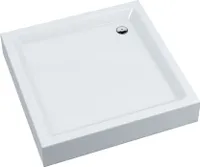 AQUABAD® Duschwanne Komplettset NORMA Maße: 80x80cm quadratisch 3x Standfüße + Viega Domoplex Ablaufgarnitur