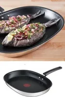Tefal Emotion E30212 Bratpfanne, Edelstahl, Induktionsherd-geeignet, Antihaftbeschichtung