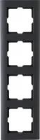 Kopp 402815062 Athenis Abdeckrahmen, 4-Fach, Anthrazit