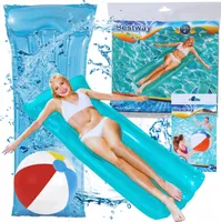 Bestway | Luftmatratze Wasser - 183 x 76 cm - Transparent - Mit Kopfstütze und 2 Luftkammern