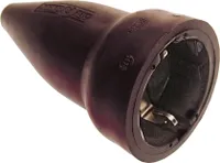 as-Schwabe Gummi-Kupplung Schutzkontakt ohne Kabel max. 1,5mm² 230V 16A IP20
