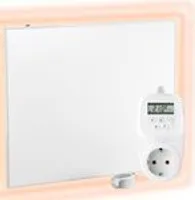 VIESTA® Infrarot Wandheizung mit Thermostat [INKL. TH12 THERMOSTAT] – Infrarotheizung Wandmontage Heizkörper – Carbon Crystal Infrarotheizung – Paneel Badezimmer geeignet – (Modell F1200-1200W)