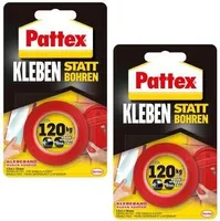 Henkel Pattex Kleben statt Bohren Klebeband, extra starkes doppelseitiges Klebeband, Doppelklebeband für Montagearbeiten innen & außen, Vorteilspack