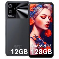 CUBOT Note 21 Mobilní telefon bez smlouvy 12GB+128GB/1TB, Android 13 Smartphone, 6,56" 90 Hz, 50 MPx fotoaparát, 5200 mAh baterie GPS/OTG/Face ID Černý