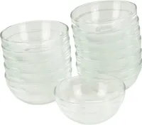 Glasschüssel Ø 9cm 12 Stück im Set Beilagenschüssel Dessertschale Stapelschale
