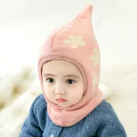 Schlupfmütze Baby Jungen Mädchen Wintermütze Strickmütze Balaclava 3-24 Monaten Rosa