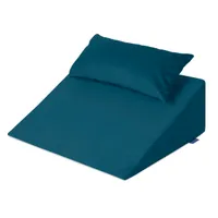 Klin TRINITY pod plecy z poduszką 60x50x21 cm Trinity granatowy