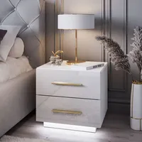 Nachttisch LINA LUX GOLD Hochglanz LED