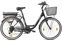 LLobe City E-Bike 26" Shopper, schwarz, 6 Gang Shimanoschaltung