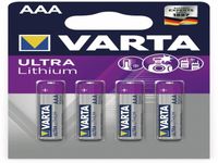VARTA Lithium Batterie Ultra Lithium Micro (AAA) 4er Pack