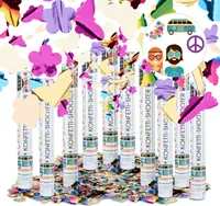 relaxdays 10 x Party Popper bunt Schmetterlinge
