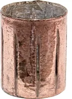 Clayre & Eef Teelichthalter Ø 9x11 cm Rosa Glas Rund
