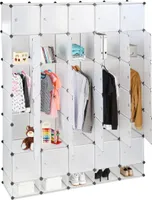 relaxdays Kleiderschrank, 10024527_50 transparent 180,0 x 46,5 x 234,0 cm