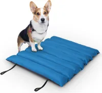 Hundematte 85x70cm ( Blau ) - Outdoor - wasserabweisend & atmungsaktiv - Hundebett gepolstert - waschbares Hundekissen für draußen