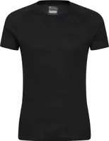 Mountain Warehouse - "Talus" pánske termo tričko s krátkym rukávom a výstrihom MW523 (XL) (Black)