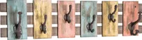 HAKU Möbel Wandgarderobe 13909 bunt Holz 6 Haken 81,0 x 20,0 cm