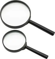 Lupe Handlupe 2er Set Leselupe Vergrößerungsglas Lesehilfe mit Griff Lesen