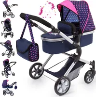 Puppenwagen City Neo blau/pink mit Einhorn