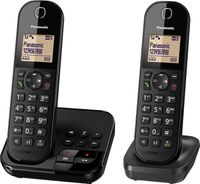 Panasonic DECT KX-TGC422, Anrufbeantworter, Strahlungsarm, Farbe: Schwarz