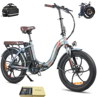 E-bike klapprad Pannensichere Reifen 20 Zoll Rostfreie Aluminiumlegierung Wasserdicht IPX5 bis zu 120 - 150 km Citybike 7 Gang, Hellgrün